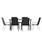 Flash Furniture Brazos 7 Pc Patio Dining Set w/Tempered Glass Patio Tbl and 6 Chairs w/Black Flex Comfort Material TLH-94B-303C-GG - alternate 4